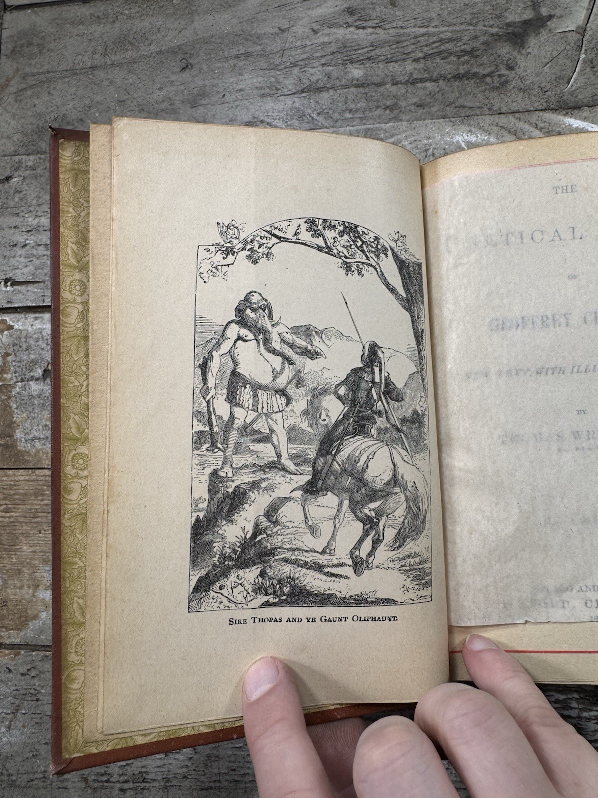 c. 1885 Antique Poetry “The Poetical Works of Geoffrey Chaucer” ~Binding~