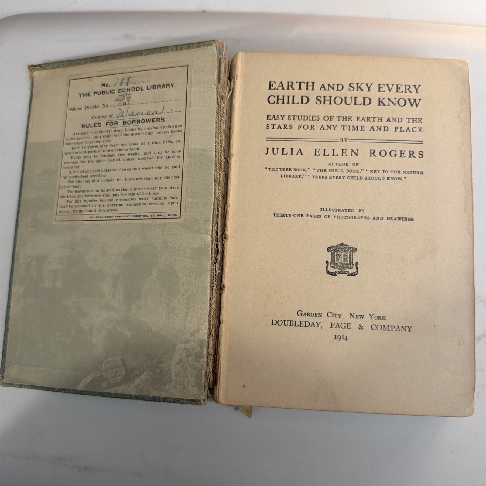 Earth & Sky Every Child Should Know by Julia Rogers 1911 HC Book