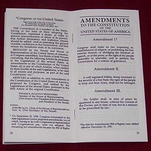 The Constitution United States of America & Declaration of Independence Pocket