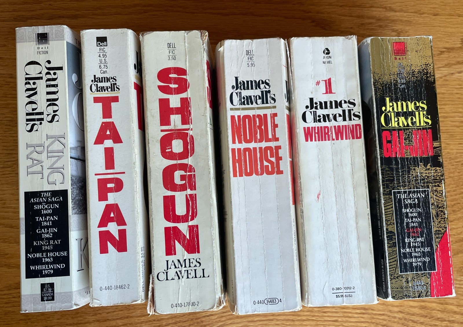 James Clavell Asian Saga Series 1-6 King Rat-TaiPan-Shogun-Noble House-Whirlwind