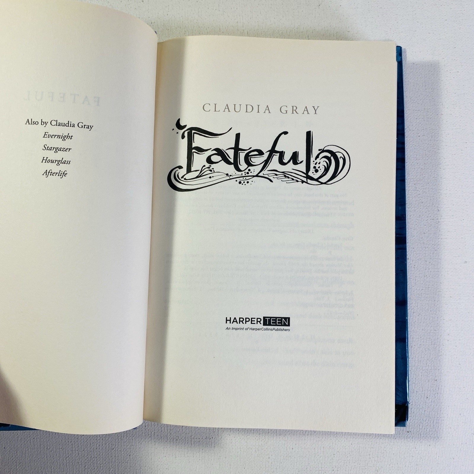 Fateful by Claudia Gray 2011 Hardcover