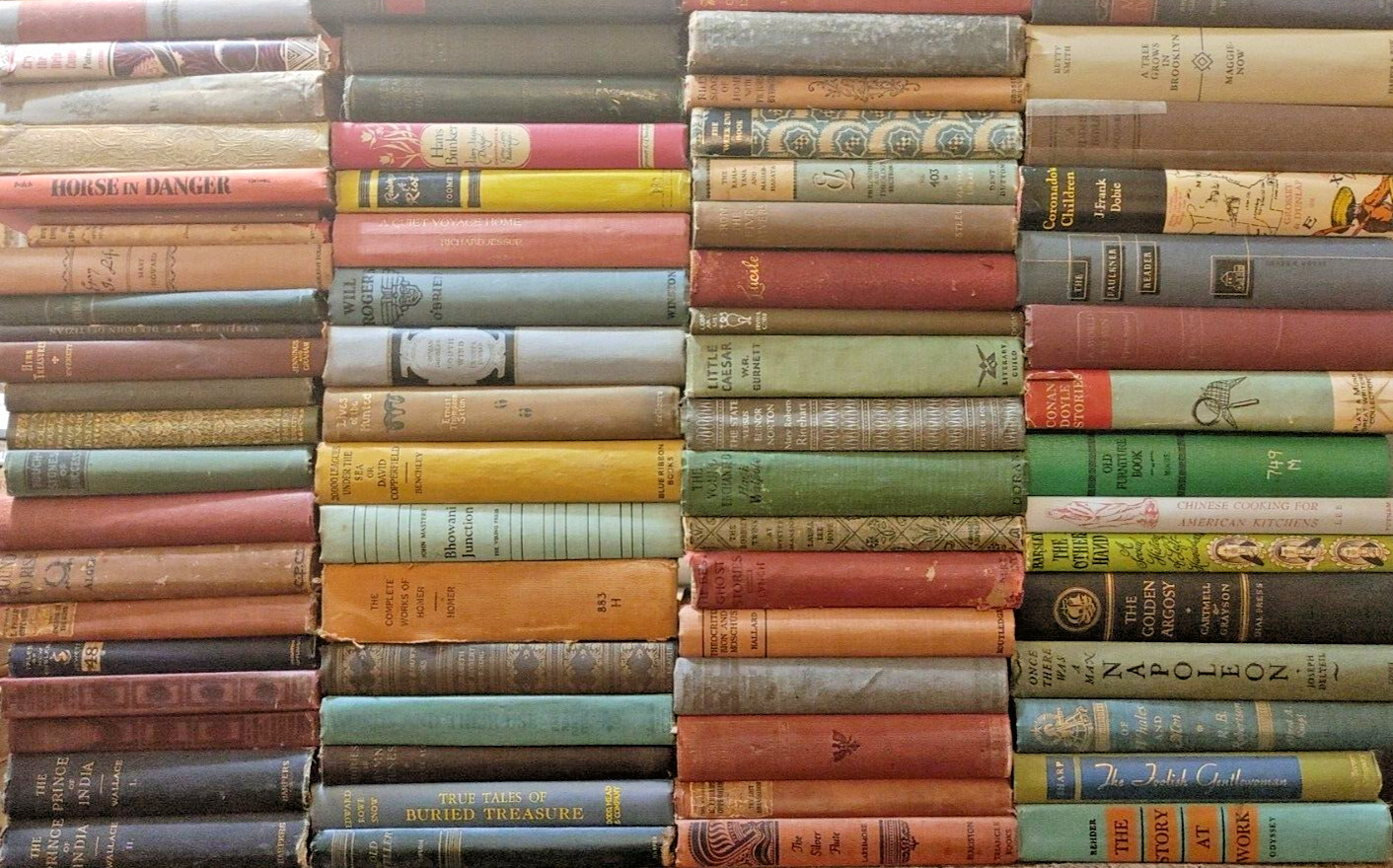 RANDOM Mix Lot of 10 ANTIQUE VINTAGE OLD HARDCOVER Books Bundle DECOR Library