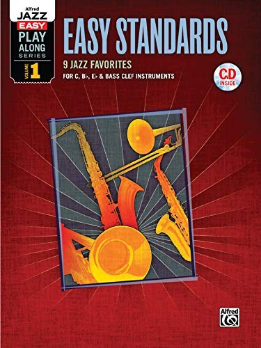 ALFRED JAZZ EASY PLAY-ALONG — EASY STANDARDS, VOL 1: C, By Alfred Music *VG+*