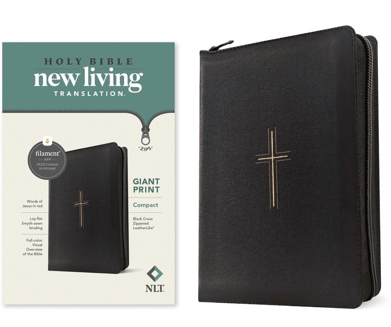 Nlt Compact Giant Print Zipper Bible, Filament-Enabled Edition (Leatherlike…