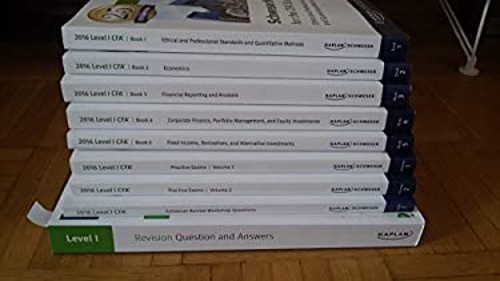 CFA Level 1 I 2016 SchweserNotes Kaplan Study Package