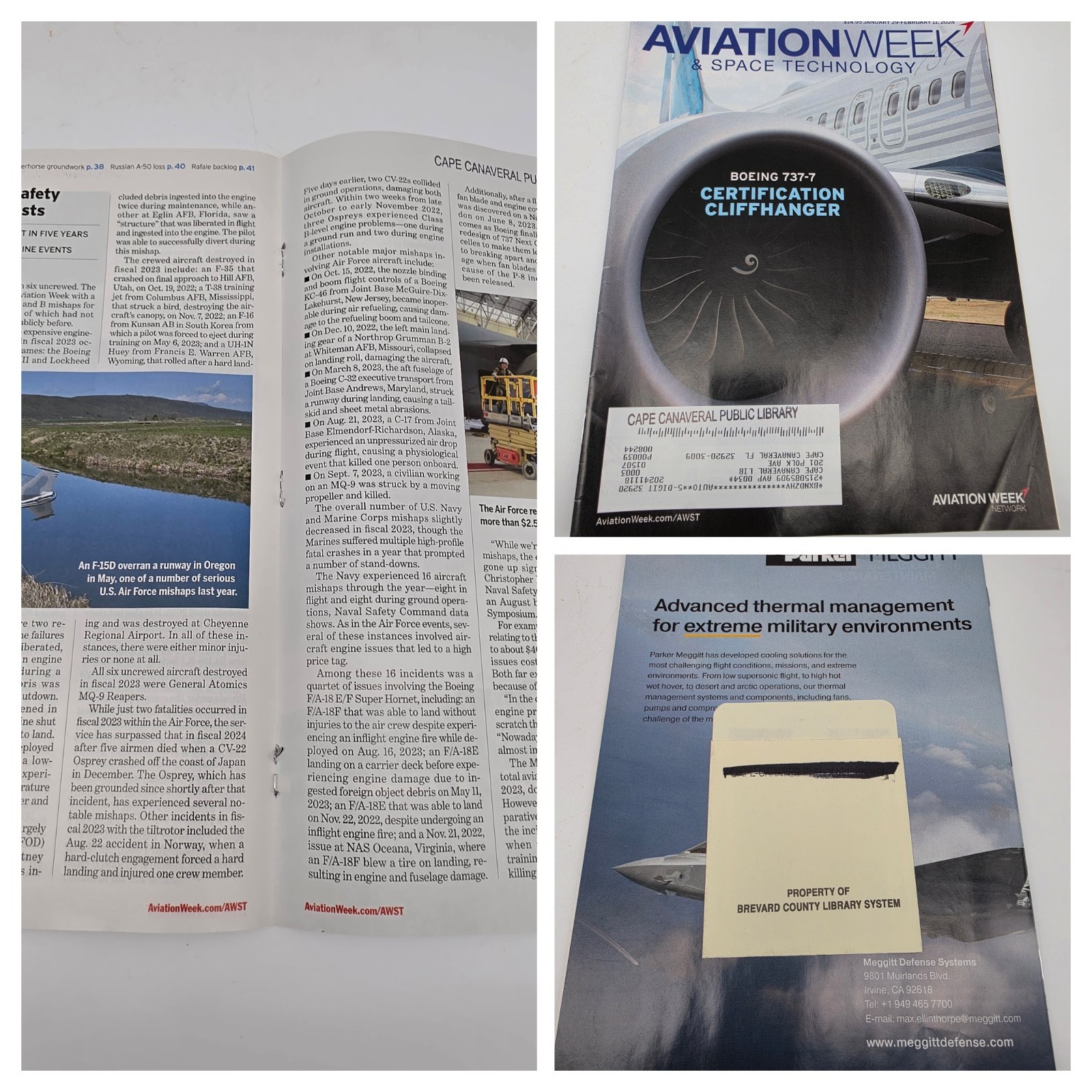 Aviation Week & Space Technology 2024 Lot Of 24 Ex-Library Cape Canaveral