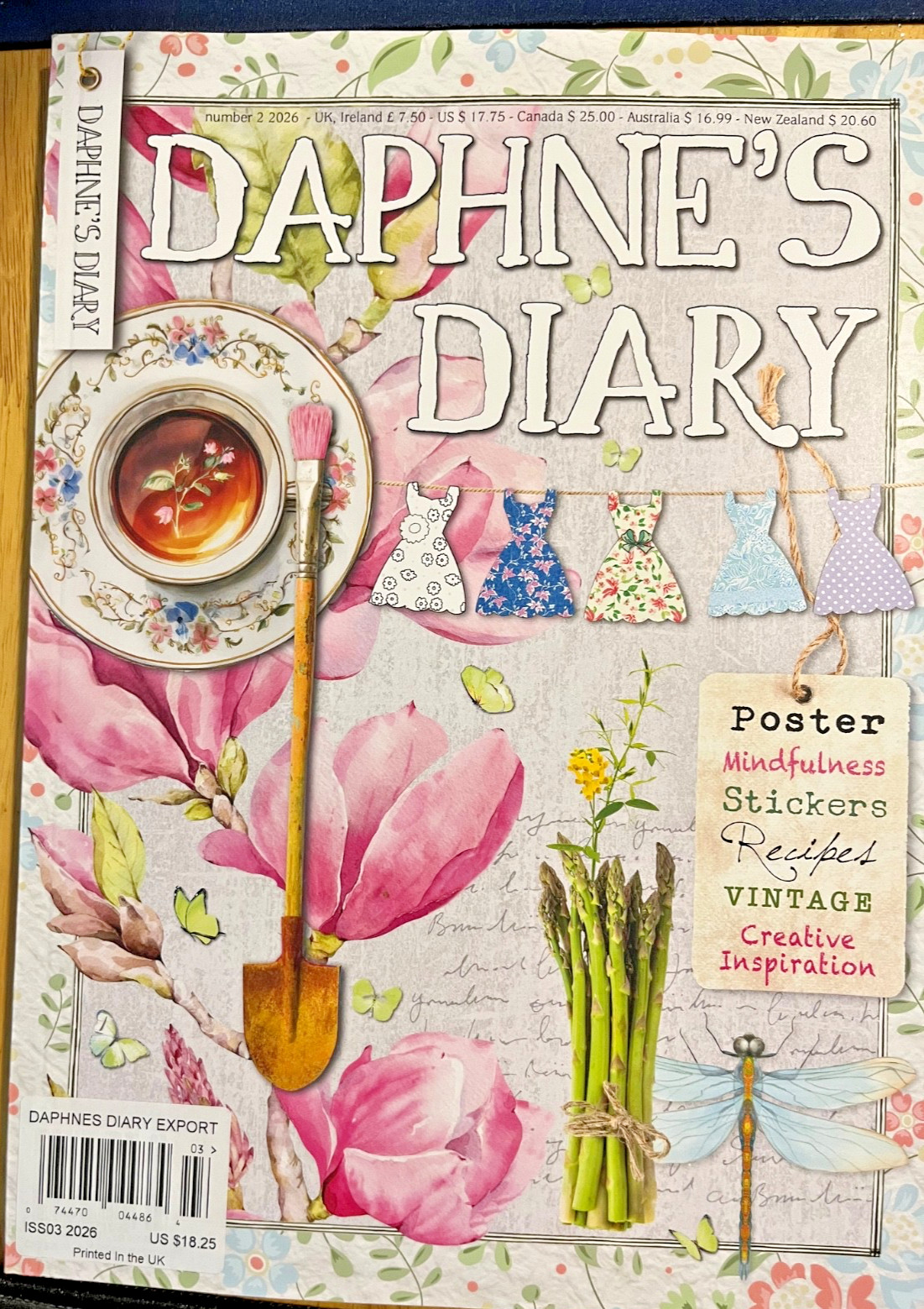 Daphne’s Diary Magazine, Number 3 2026, Creative Inspiration, Recipes, Stickers