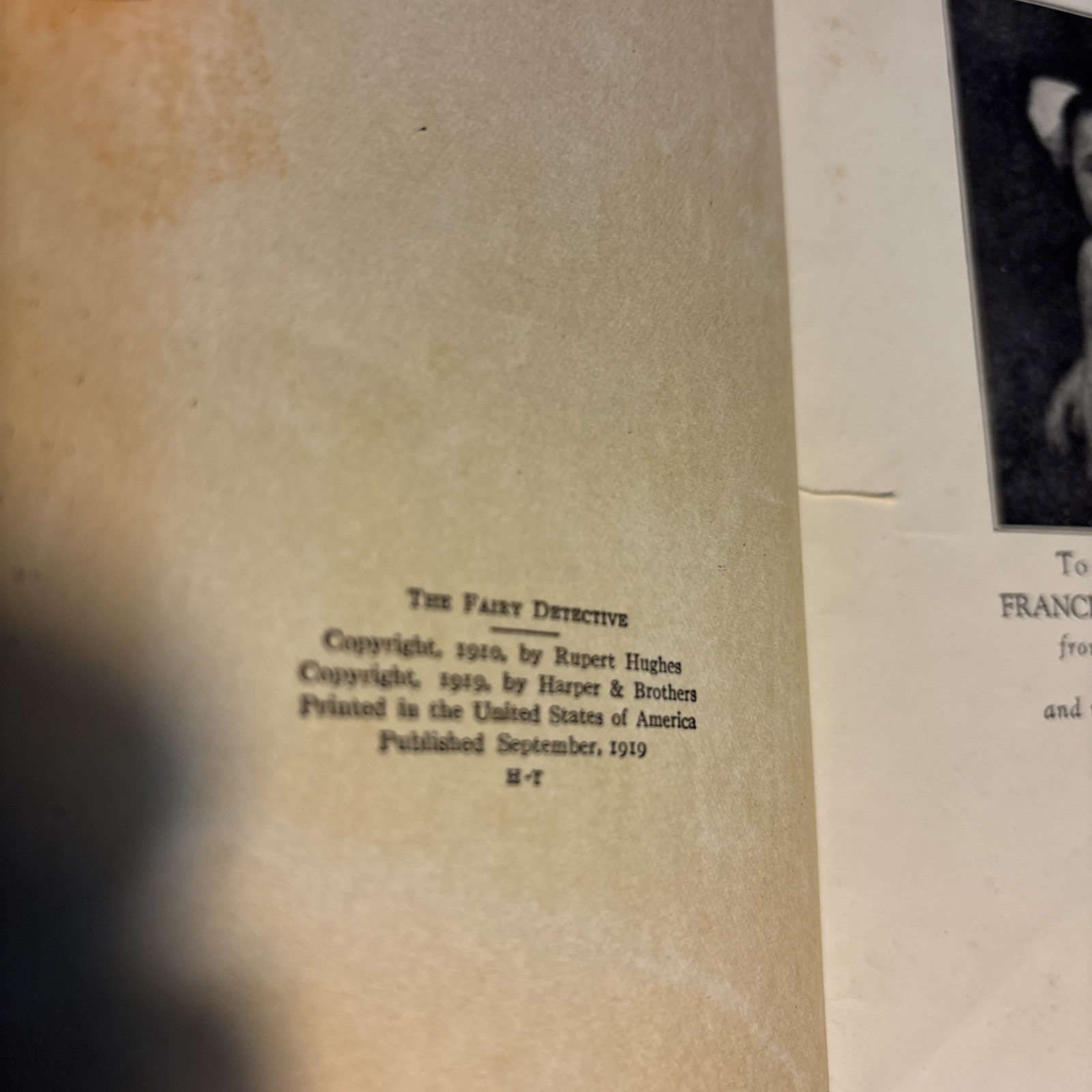 The Fairy Detective by Robert Hughes with Drawings by Rhoda Chase, HC 1919