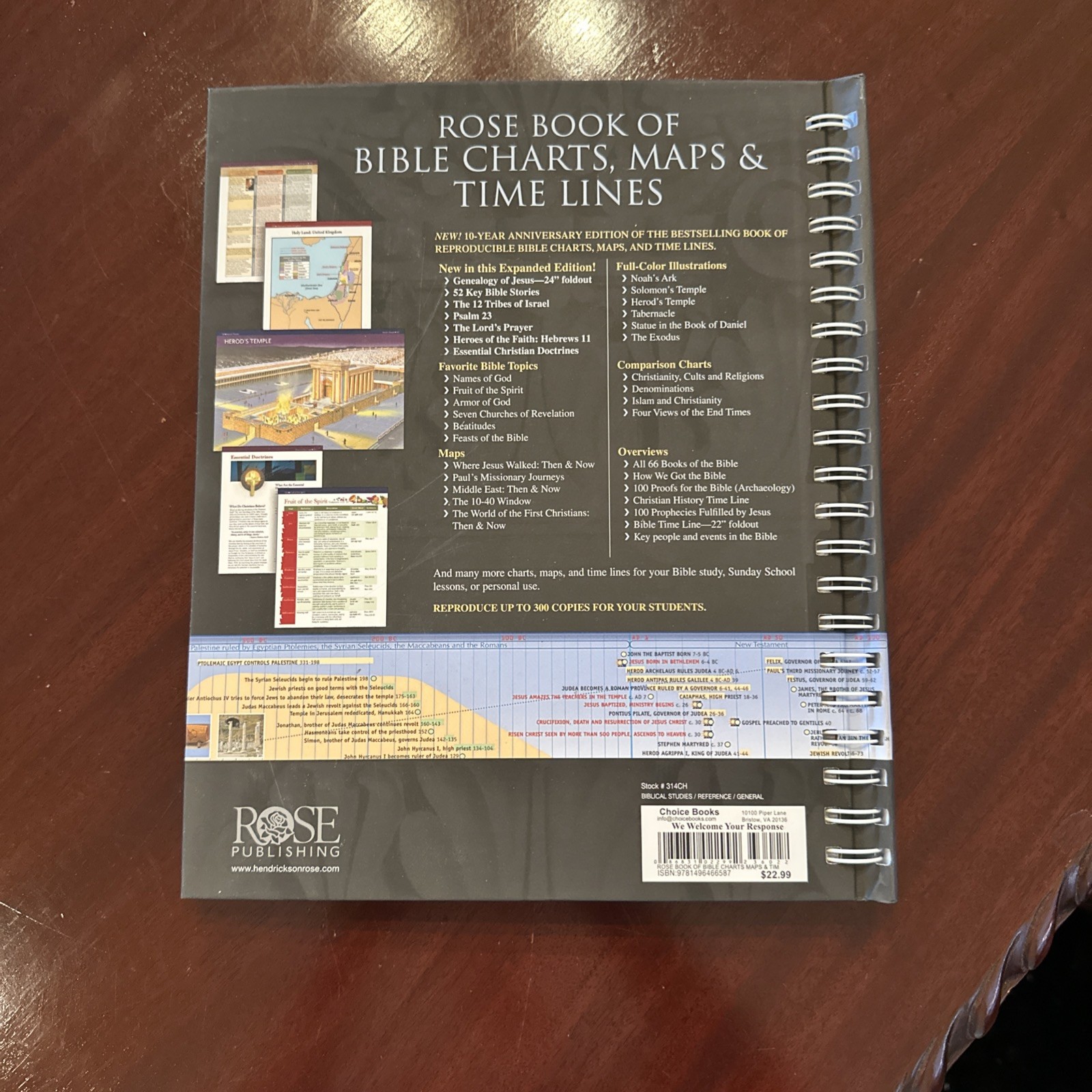 Rose Book of Bible Charts, Maps, and Time Lines Full-Color Bible Chart 10th Ann.