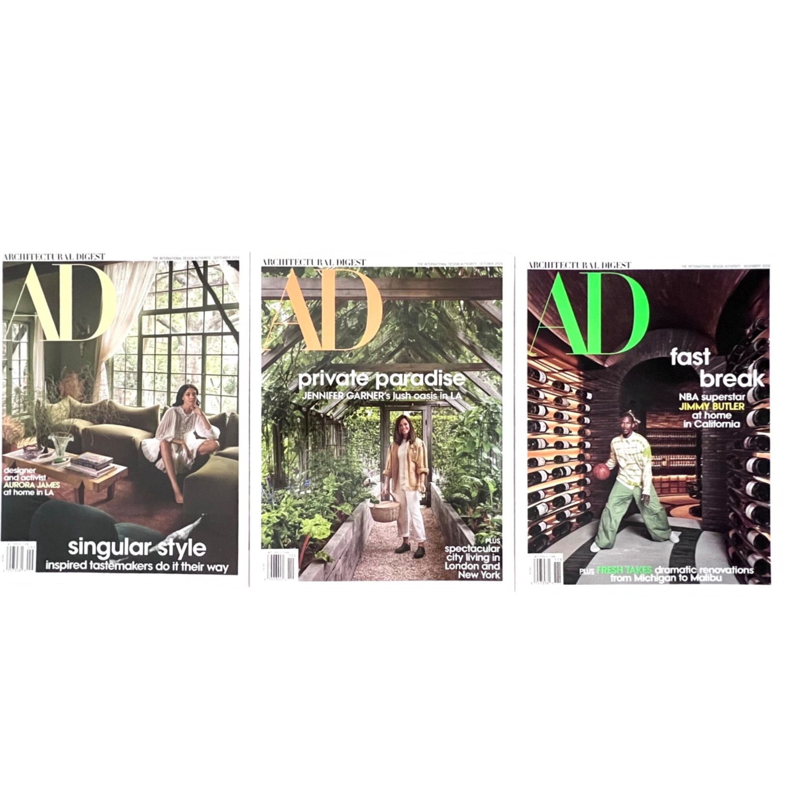 Architectural Digest Magazine 2022 -24 Lot 11 AD100 Jennifer Garner Jimmy Butler