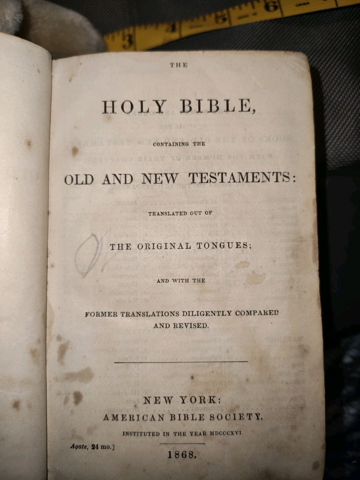 1868 American Bible Society New Testament