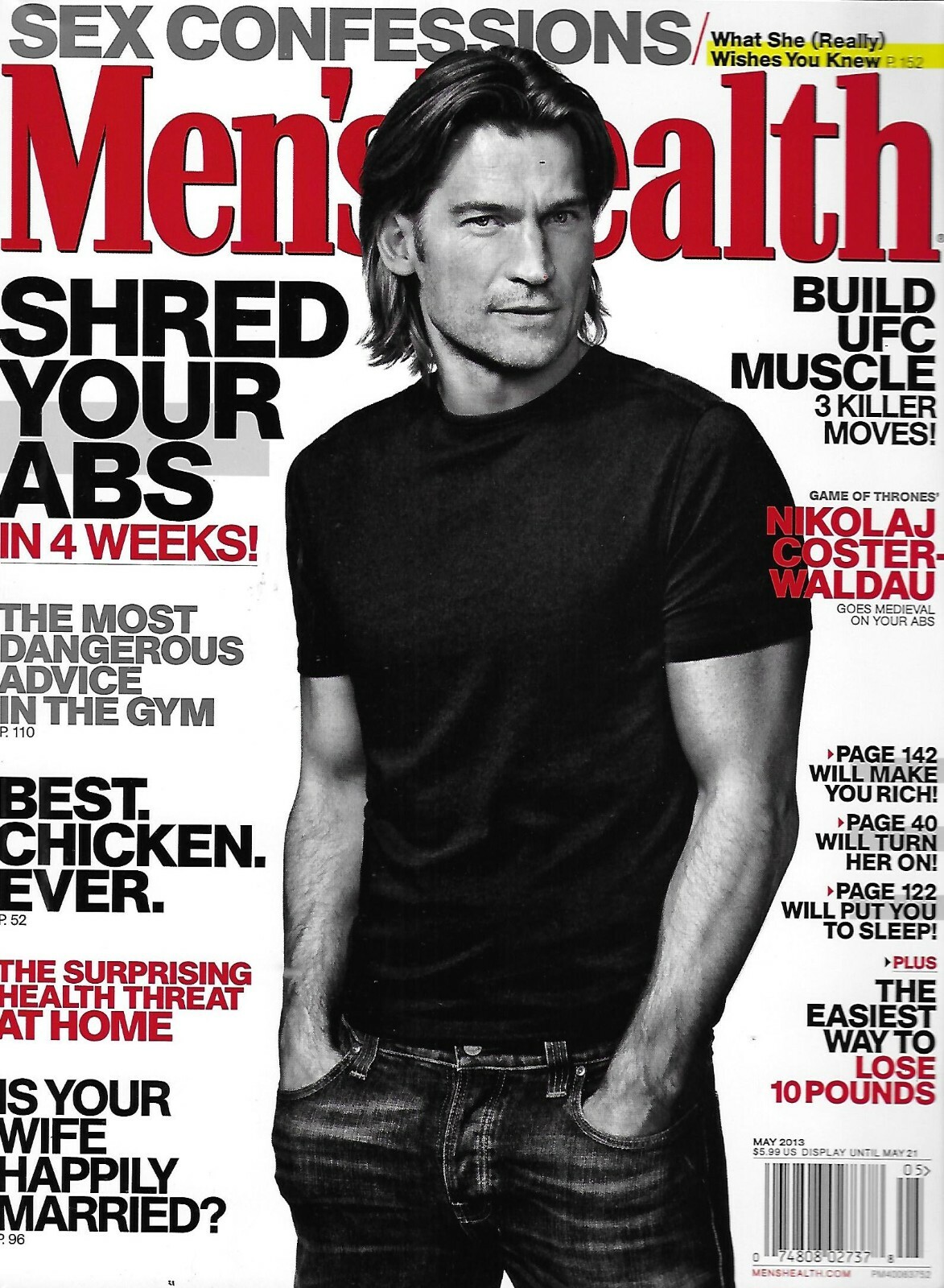 Men’s Health Magazine Nikolaj Coster Waldau John Bogle Adam Scott Workouts 2013