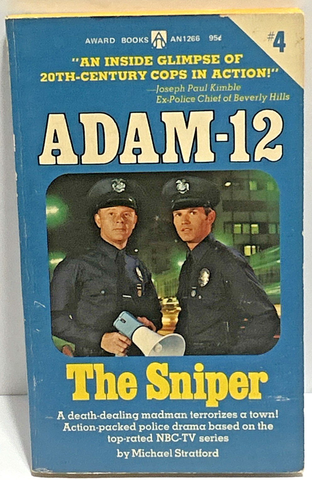 RARE 1974 Adam-12 #4 Sniper MARTIN MILNER Kent McCord Vintage TV tie-in pb book