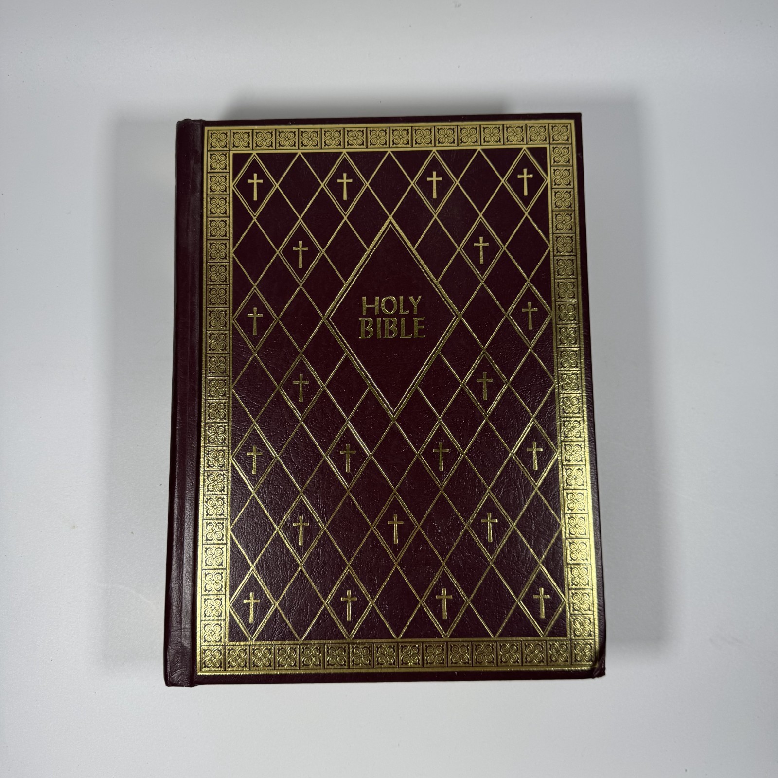 Holy Bible NAB Catholic Parish Edition Red Leather Fireside 1994-1995 Gold Edge