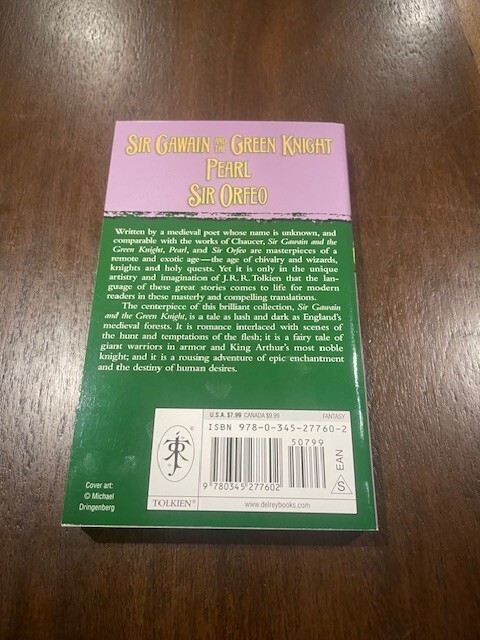 Sir Gawain and the Green Knight, Pearl, Sir Orfeo by J. R. R. Tolkien (1979,…