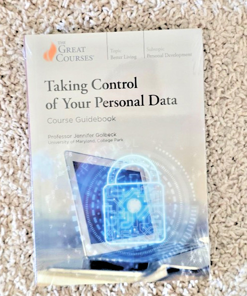 The Great Courses – Taking Control of Your Personal Data 2 DVDs Guidebook-New