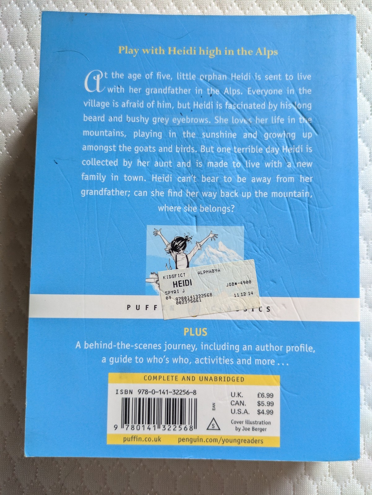 Puffin Classics Heidi Johanna Spyri 2009 Trade Paperback Illustrated Joe Berger