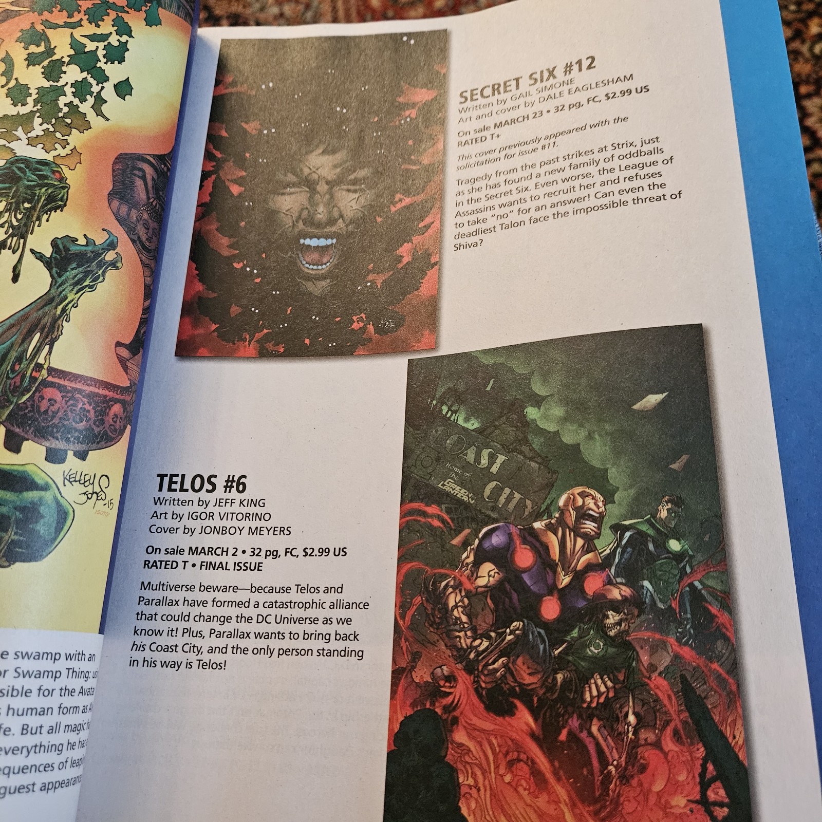 PREVIEWS THE COMIC SHOP CATALOG MAGAZINE 328 JAN 2016 MARVEL DC 600 PAGES -WB15