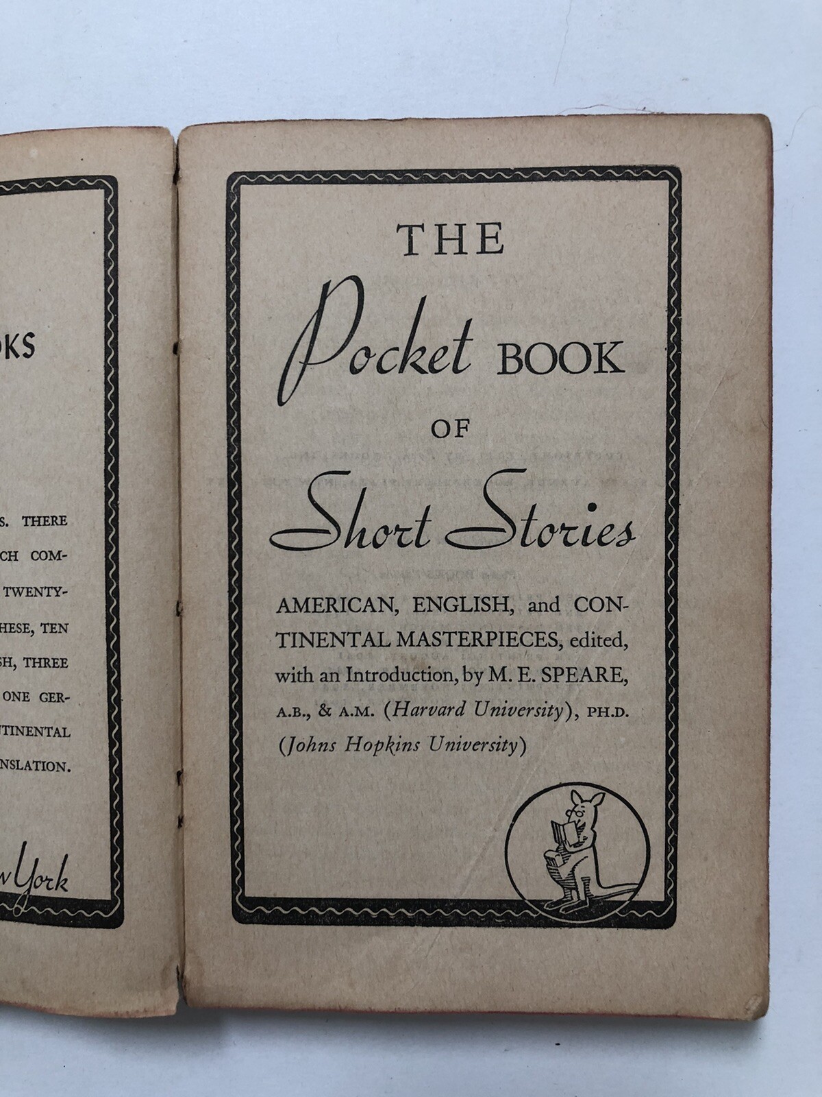 The Pocket Book of Short Stories – 440 Pages (8th Printing Nov. 1941, Paperback)