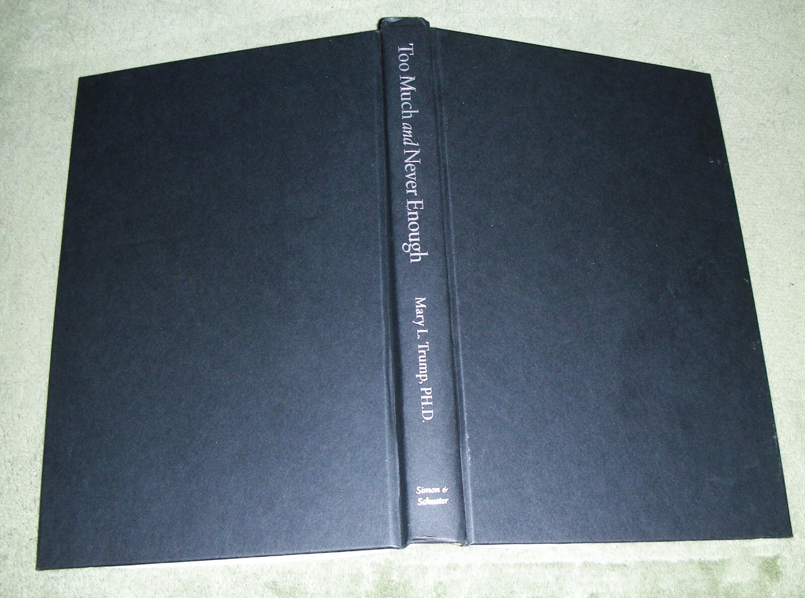 TOO MUCH and NEVER ENOUGH by Mary L. Trump PH.D. 2020 HC/DJ ~ 1st Edition +Cover