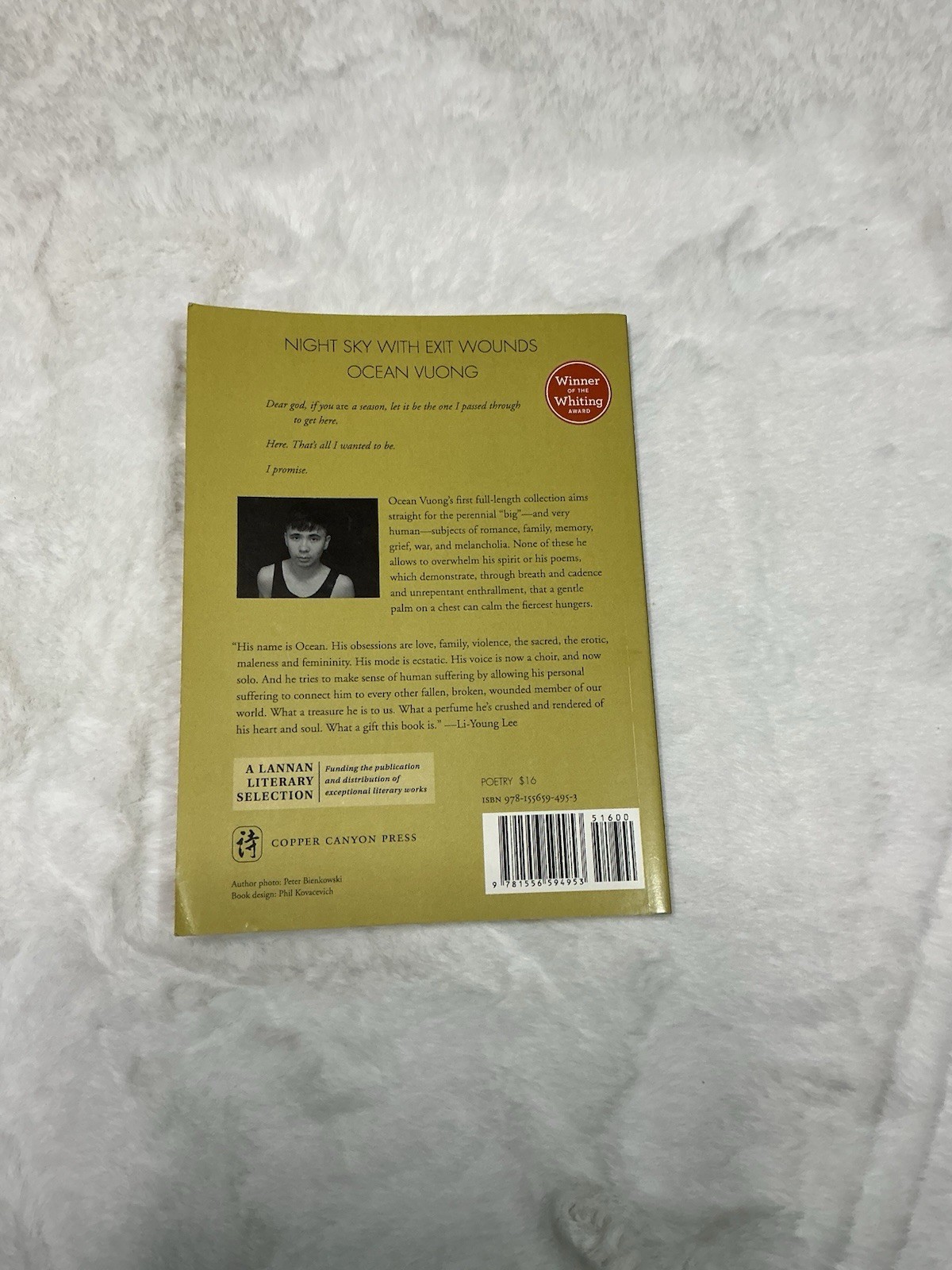 Ocean Vuong Night Sky with Exit Wounds Trade Paperback Poetry Book LGBT Asian A…