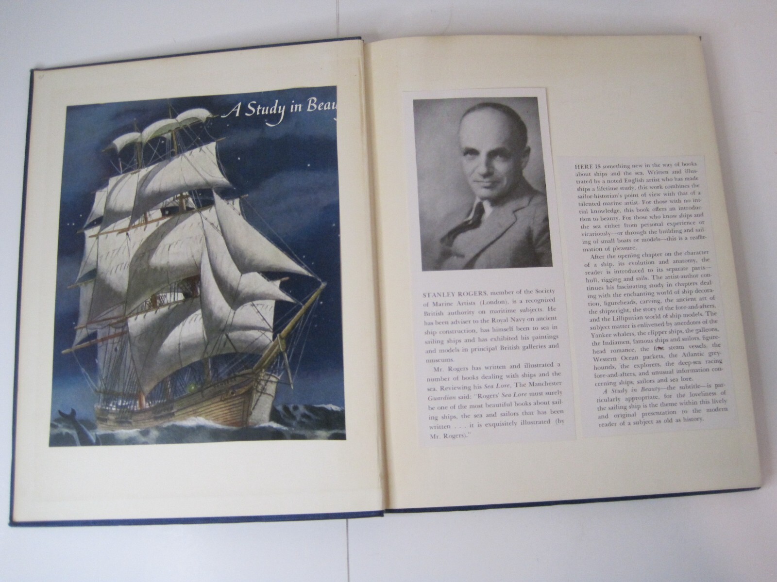 The Sailing Ship: A Study in Beauty by Stanley Rogers HC 1950 First Edition