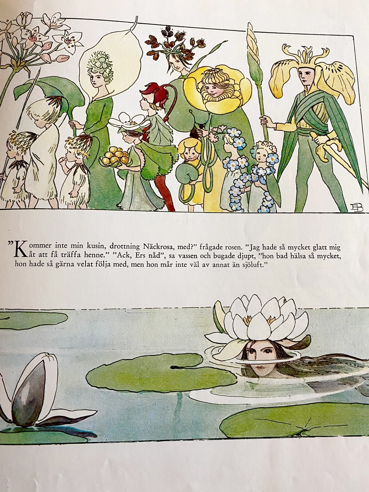 BLOMSTERFESTEN I Tappan Elsa Beskow Albert Bonniers Forlag, 1956 Midsommar
