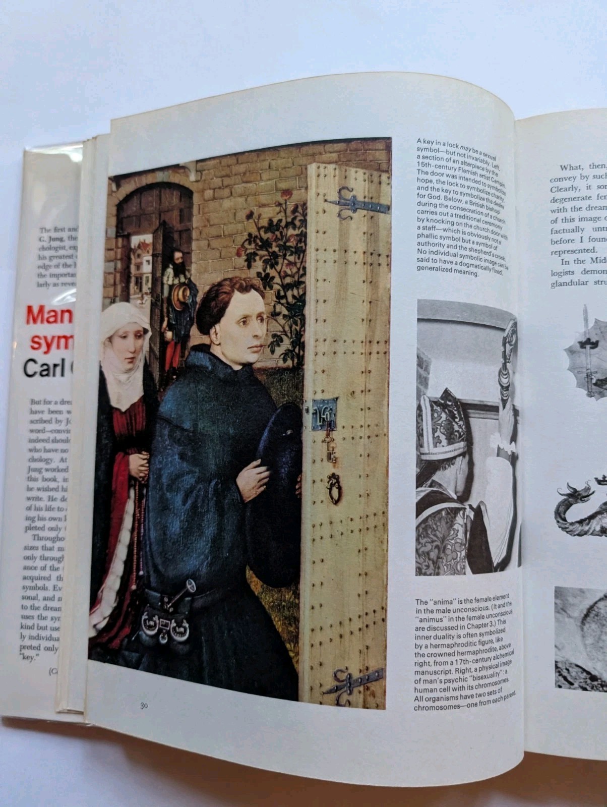 Man and His Symbols Carl Jung Hardcover HCDJ Mylar Printed in Yugoslavia Vintage