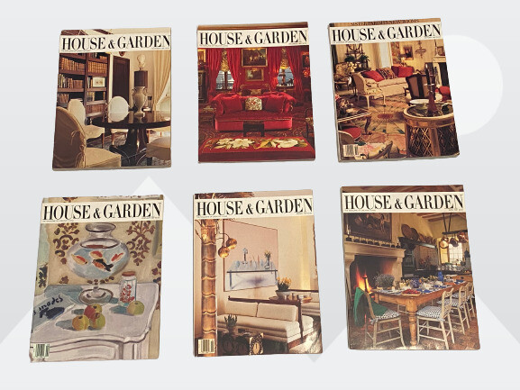 House & Garden 1985-1987 The Magazine of Creative Living Coice of 6 Issues