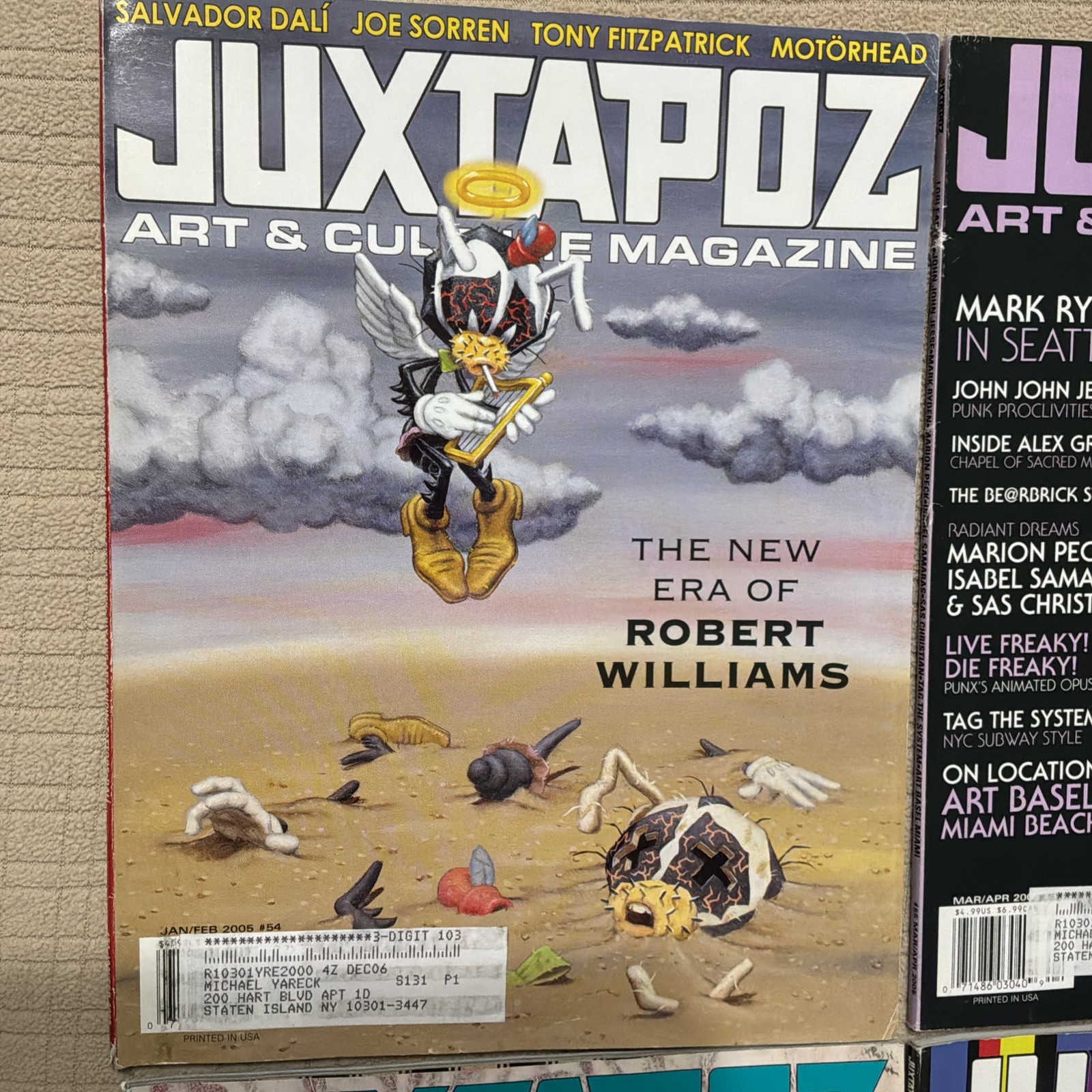 JUXTAPOZ Bimonthly 5 Magazines 2005 #54,55,56,57 +Special Black & White Issue