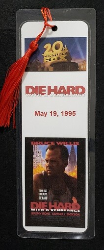 Action Movies Bookmark – Hand Made – Choose Movie (N – Z) – 5 ml thick – 8″ x 3″