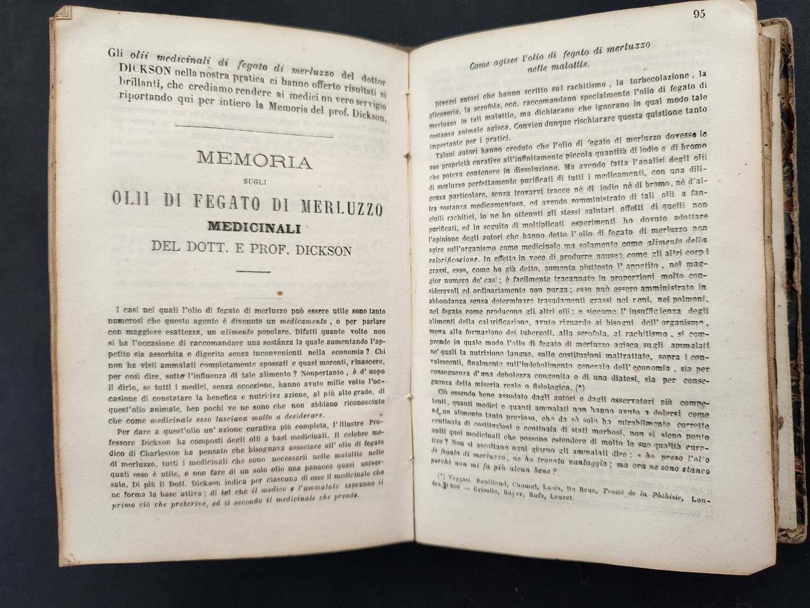 1853 antique MATERIA MEDICA & FORMOLARIO terapeutico italian medical BOOK