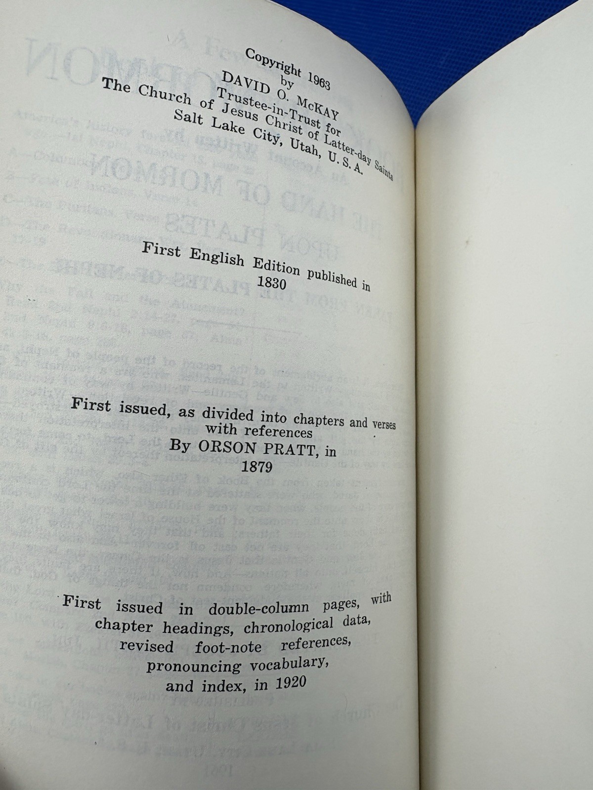 The Book of Mormon Paperback Vintage (1961) The Church of Latter-day Saints LDS