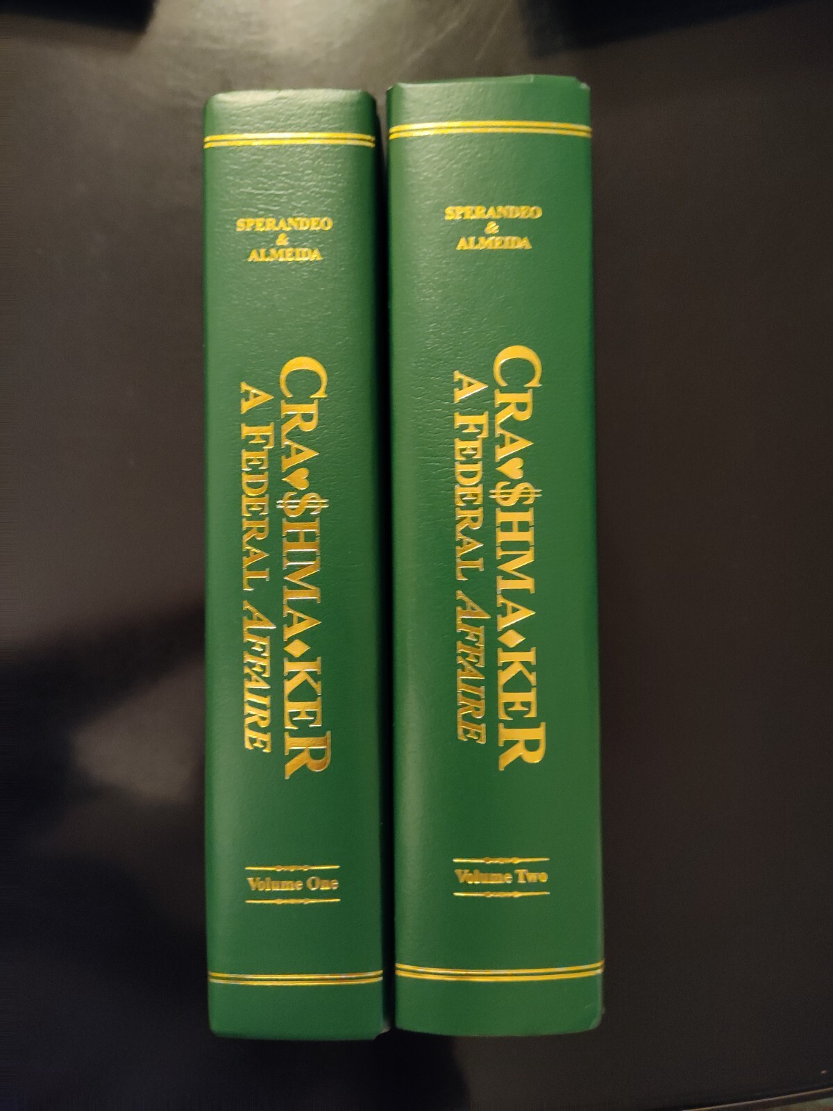 Crashmaker A Federal Affaire by Victor Sperandeo Alvaro Almeida 2 Volumes SIGNED