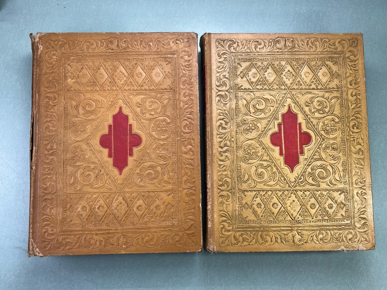 Webster’s Universal Unabridged Dictionary Volumes 1 & 2 Vintage 1936 Embossed