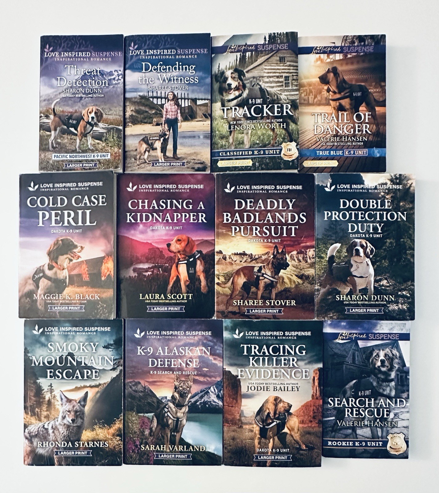 Love Inspired K9 Unit Romantic Suspense Lot of Twelve Christian Faith Action