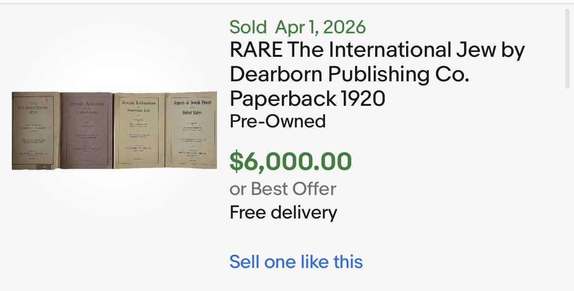 RARE ORIGINAL The International Jew 4 Volume Complete Set 1920s HENRY FORD