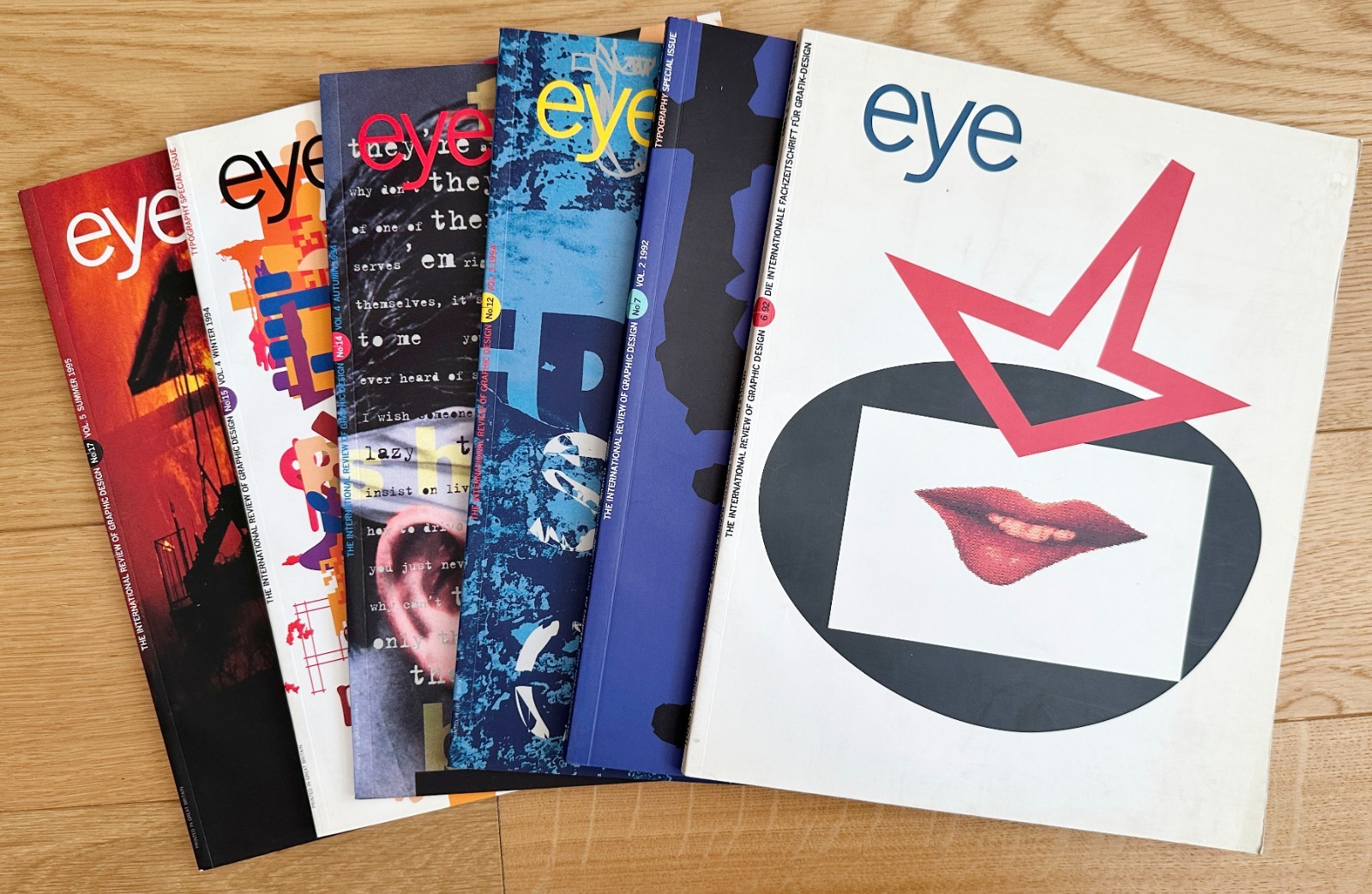 (6) EYE: International Review of Graphic Design, 1992-95 Emigre TYPOGRAPHY