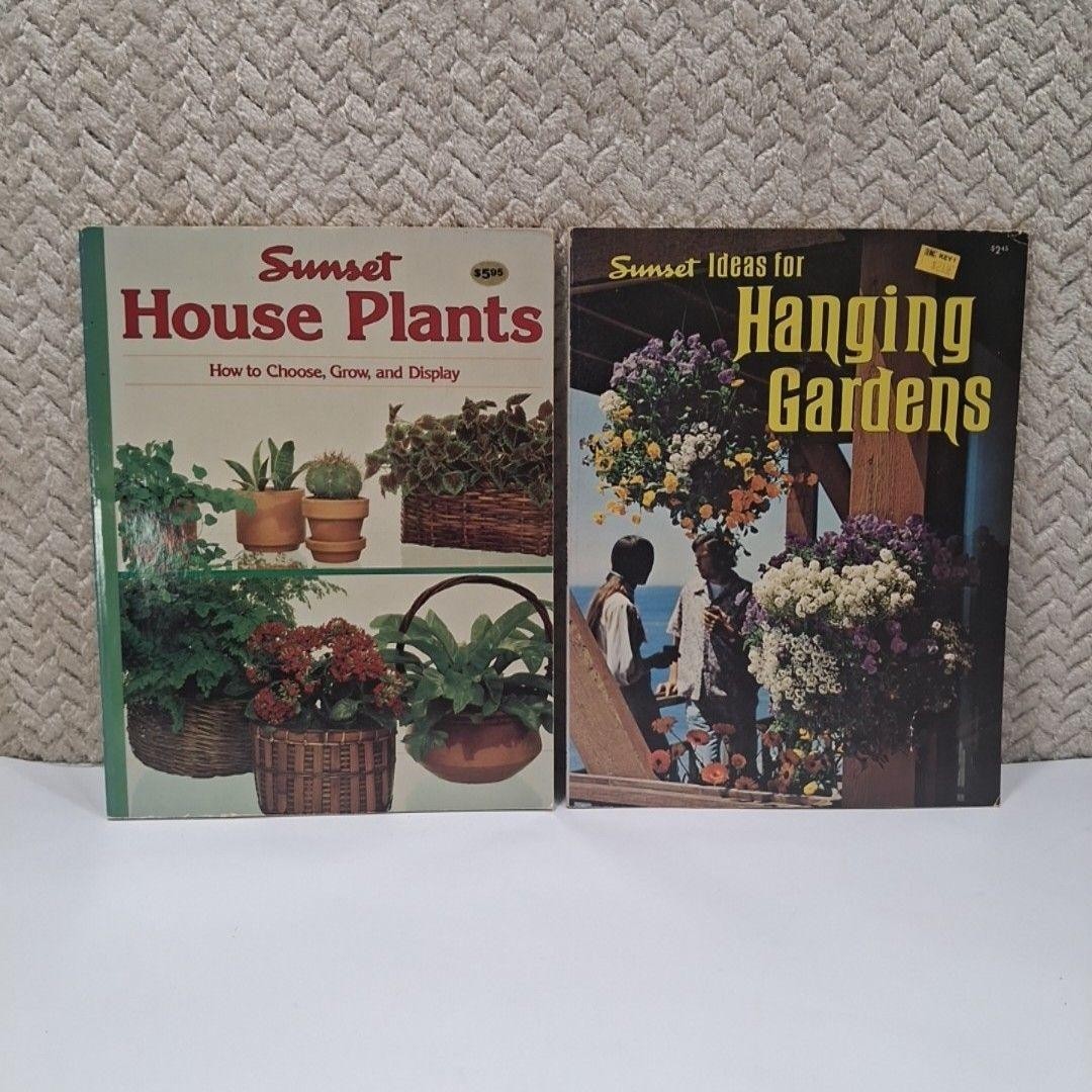 Vintage Sunset House Plants & Hanging Gardens Lot Of 2 PB By Sinnes Osborne