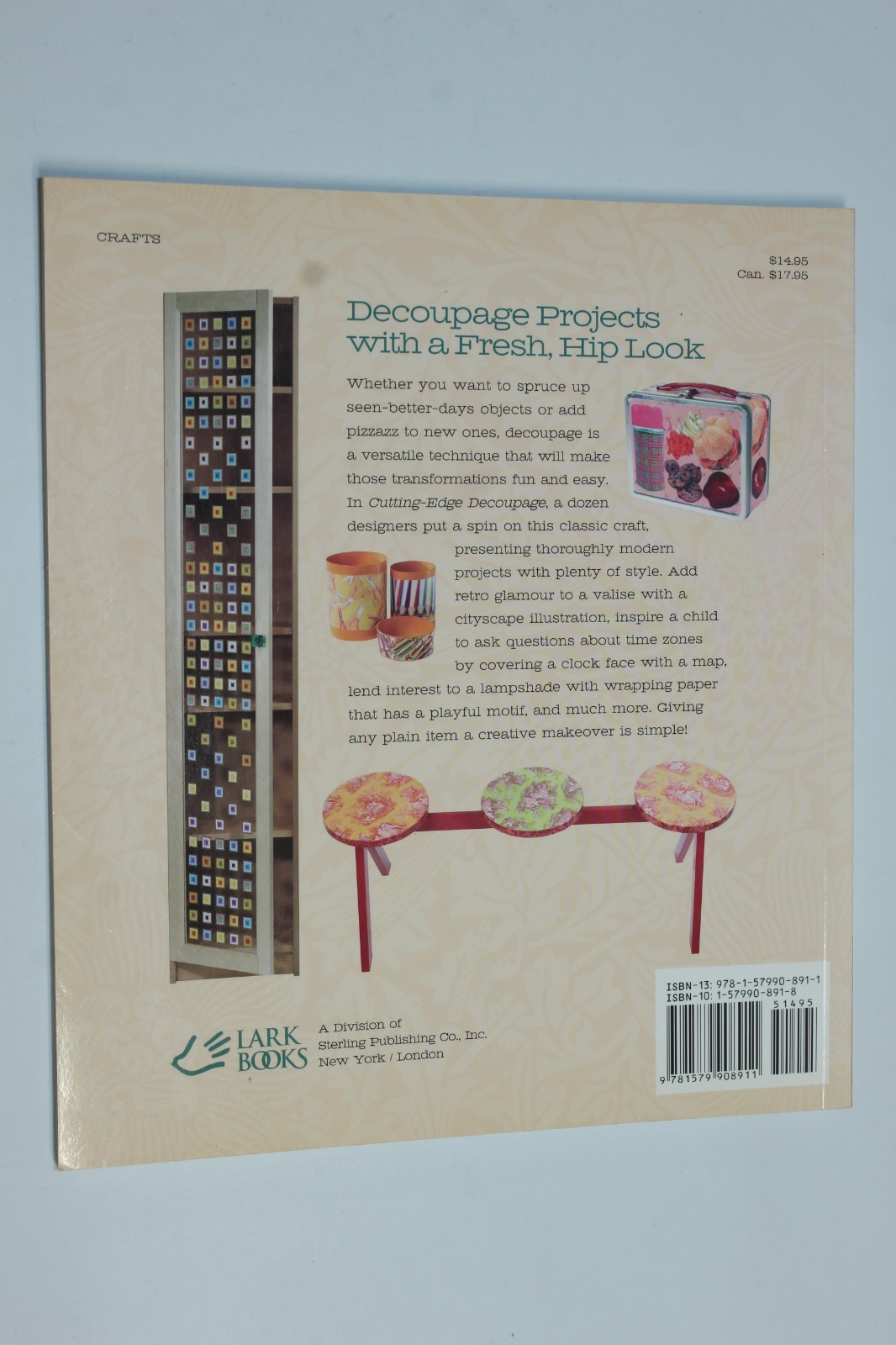 Lot of 6 Craft Hobbies Books, Origami, Ribbon, String Art, Decoupage, Wine Corks