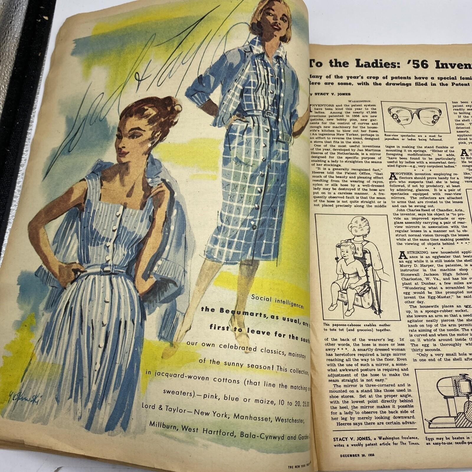 New York Times Magazine DEC 3, 1956 – Year Recap – Politics – Amazing Ads