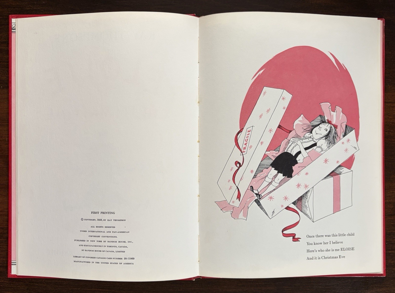 Eloise At Christmas Time By Kay Thompson, Vintage 1958 1st Edition Hardcover