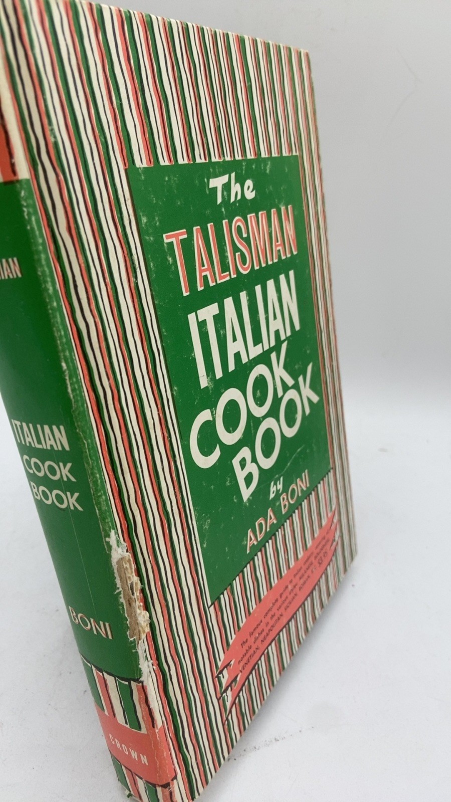 The Talisman Italian Cook Book Ada Boni Hardcover Special Edition Printed for…