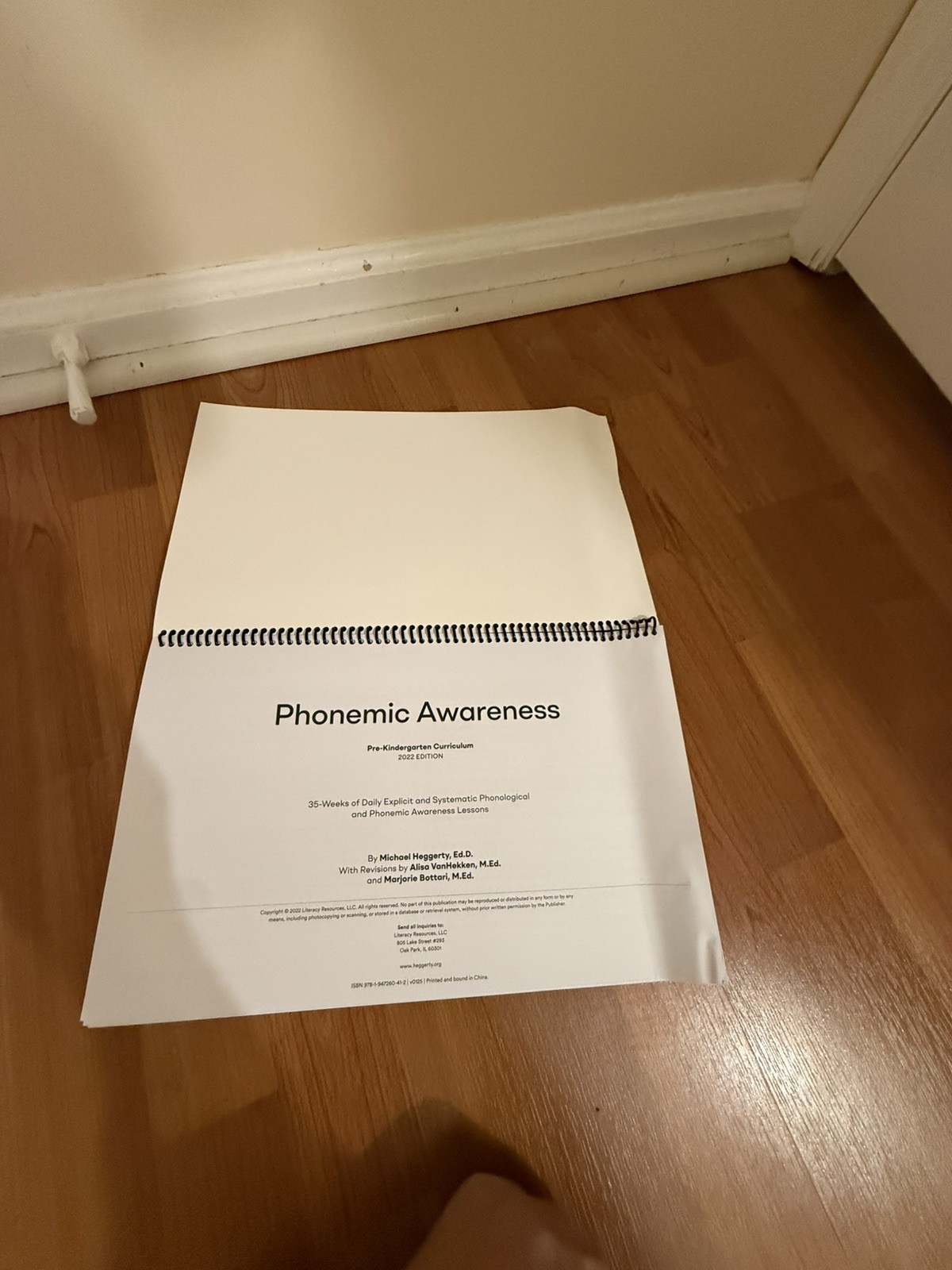 Heggerty Phonemic Awareness Book pre Kindergarten 2022 Edition