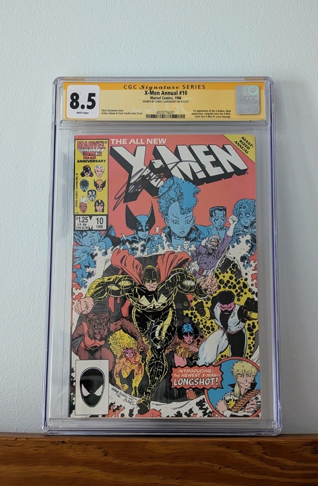 X-Men Annual #10 – Signed by Chris Claremont, Art Adams Cvr – CGC 8.5