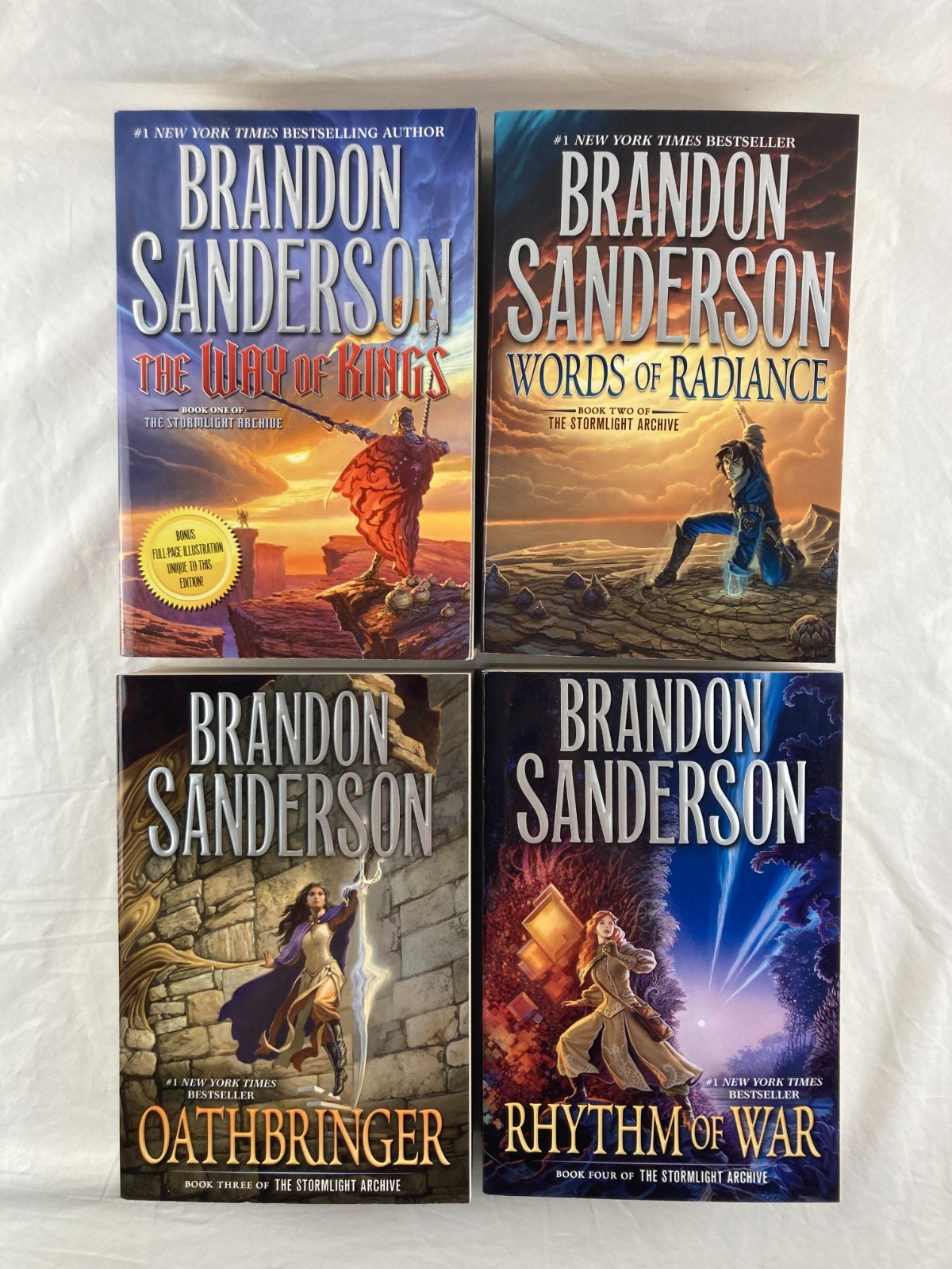 Books 1-4 Stormlight Archive Brandon Sanderson Unread Trade Paperbacks Excellent