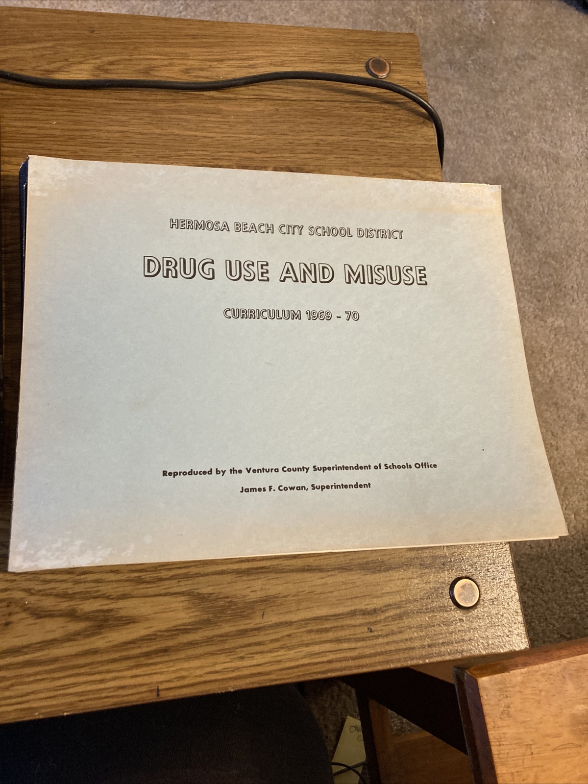Drug Use and Misuse Curriculum, Hermosa Beach City School District SC Book