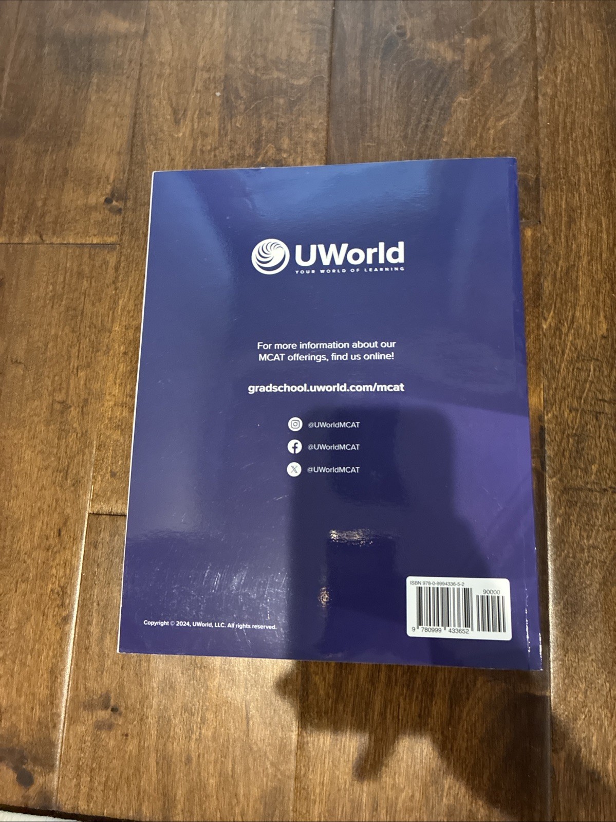 UWORLD MCAT Prep Book Critical Analysis & Reasoning Skills 2025-2026