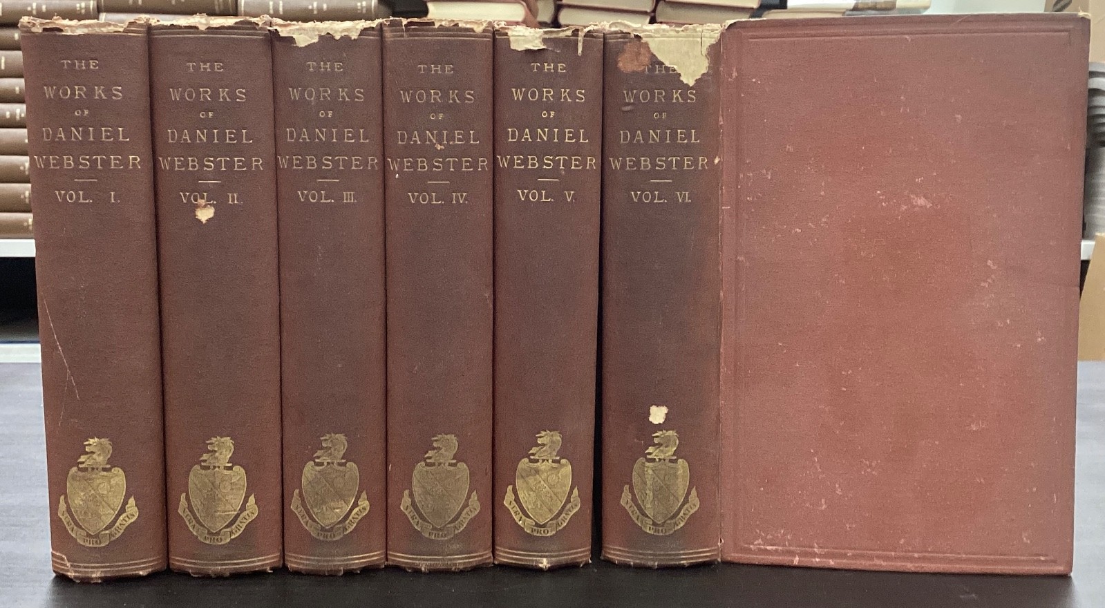 1877 The Works of Daniel Webster Complete Set Seventeenth Edition Frontispiece