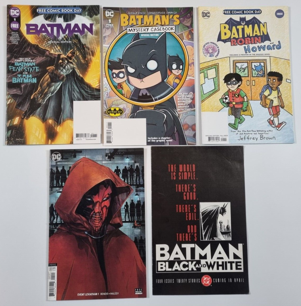Batman Mystery Casebook Black & White DC Comics 5 x Issues Free Comic Book Day